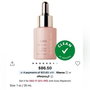 Vegamour Hair Serum New and Sealed